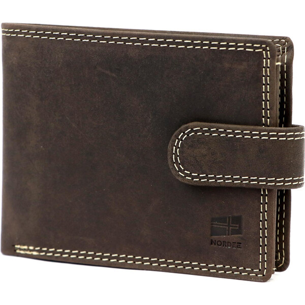 Pánska kožená peňaženka Nordee hnedá KZ54413 62179290