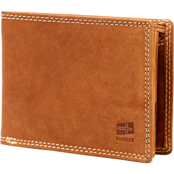 Pánska kožená peňaženka Nordee hnědá KZ54412 62179291