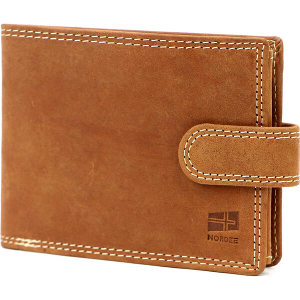Pánska kožená peňaženka Nordee hnědá KZ54414 62179289