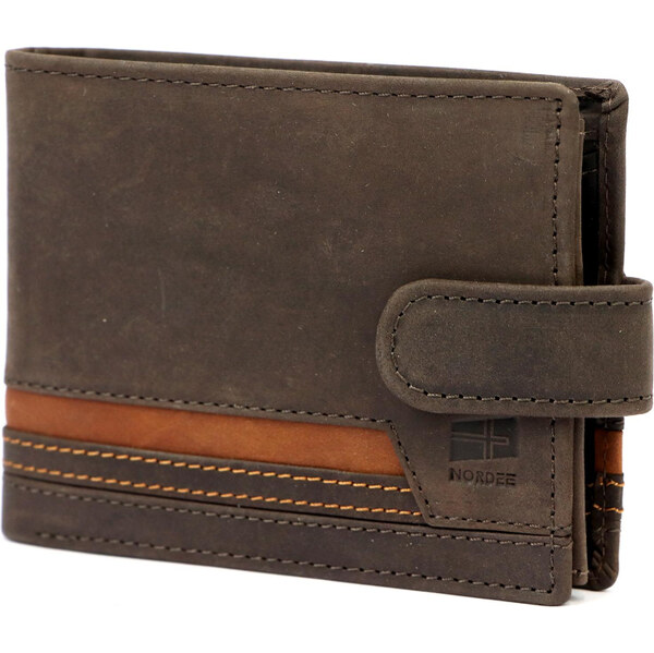 Pánska kožená peňaženka Nordee hnedá KZ54403 66473596