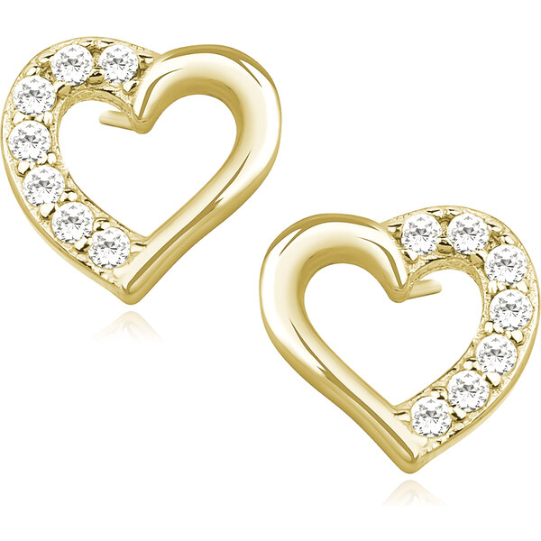 Olivie Strieborné náušnice SRDCE GOLD 9051 56728176