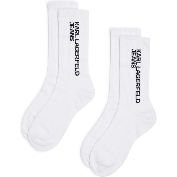 KARL LAGERFELD JEANS Ponožky čierna / biela 60982224