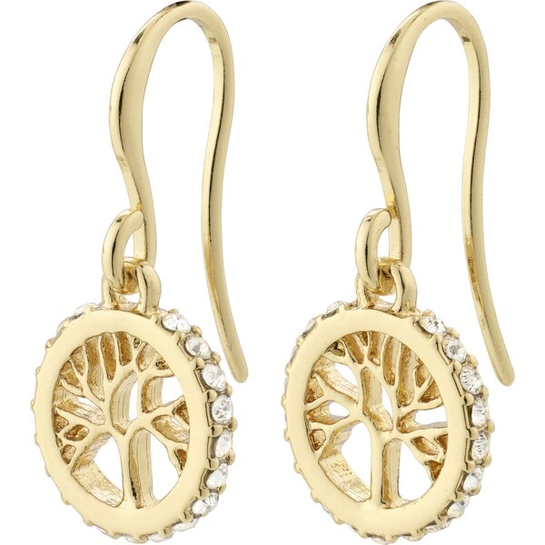 Pilgrim Náušnice Alia zlatá / priehľadná 56727529