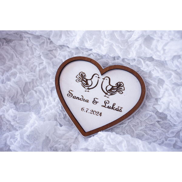 Tanierik na obrúčky srdce Holúbkovia 56746419