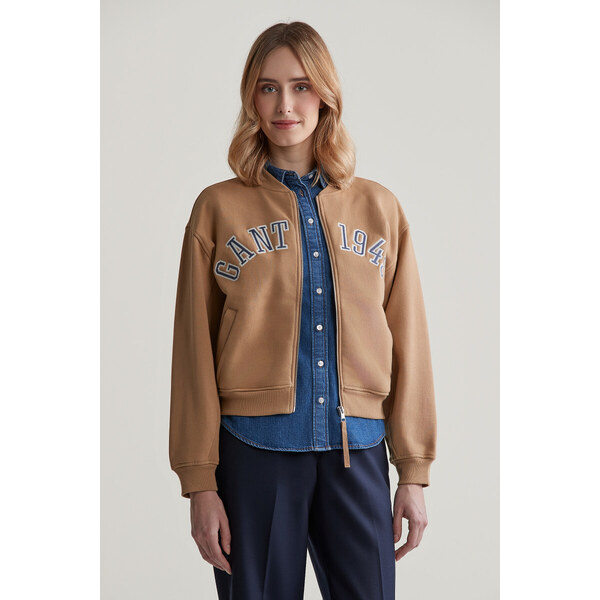 MIKINA GANT 1949 ARCH BOMBER SWEAT CARAMEL BEIGE 56755549