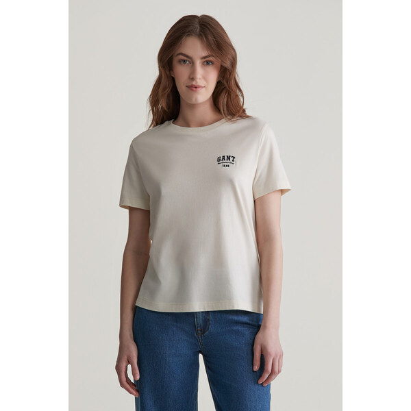 TRIČKO GANT REG SMALL GRAPHIC SS T-SHIRT CREAM 56755552