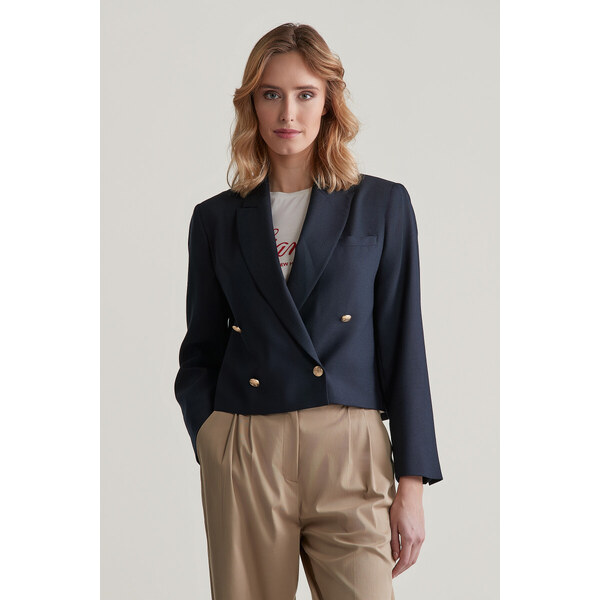 SAKO GANT REL CROPPED CLUB BLAZER EVENING BLUE 56755571