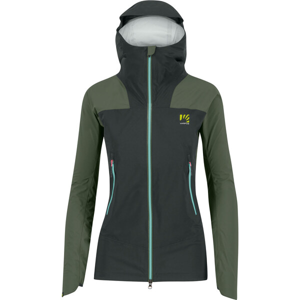 Karpos VALSESIA SHELL outdoorová bunda, dámska, black sand/thyme 58443743