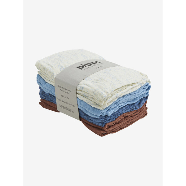 Pippi Mušelin plienky z organickej bavlny Air Blue 8ks 54472652