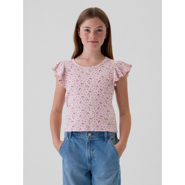 GAP Floral ribbed T-shirt - Girls 56770932