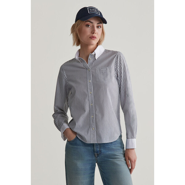 KOŠEĽA GANT REG CONTRAST COLLAR STRIPED SHIRT CLASSIC BLUE 56772046
