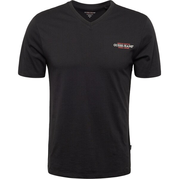 GUESS JEANS Tričko American Tradition červená / čierna / biela 55387683