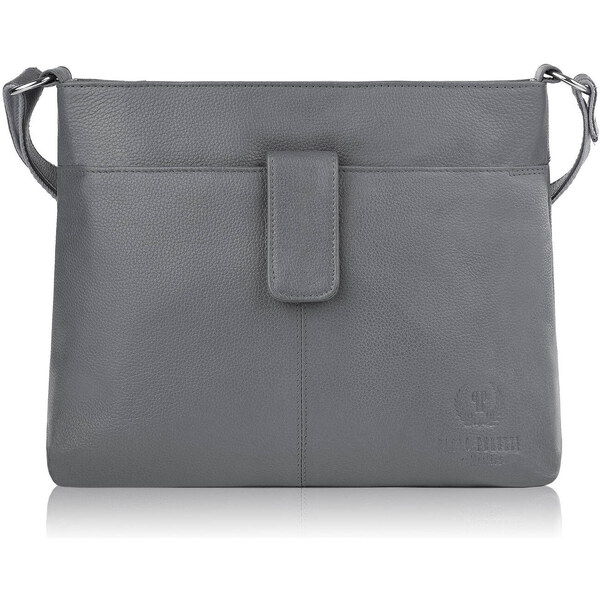 Paolo Peruzzi Dámska kožená kabelka cez rameno E-27-GRE | zeleno-šedá 56776841