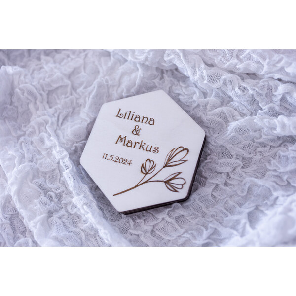 Krabička na obrúčky Šesťuholník 56779590