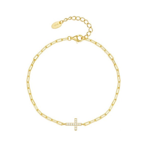 Olivie Strieborný náramok KRÍŽOK GOLD 9057 56801198