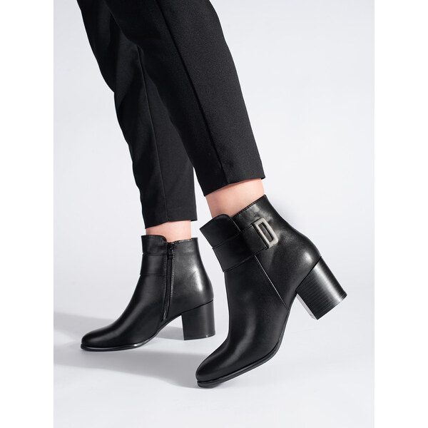 Classic elegant black ankle boots on a heel by Sergio Leone 57102283
