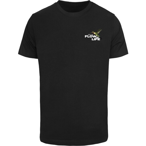 Mister Tee Tričko Flow Of Live zelená / oranžovo červená / čierna / 66017584