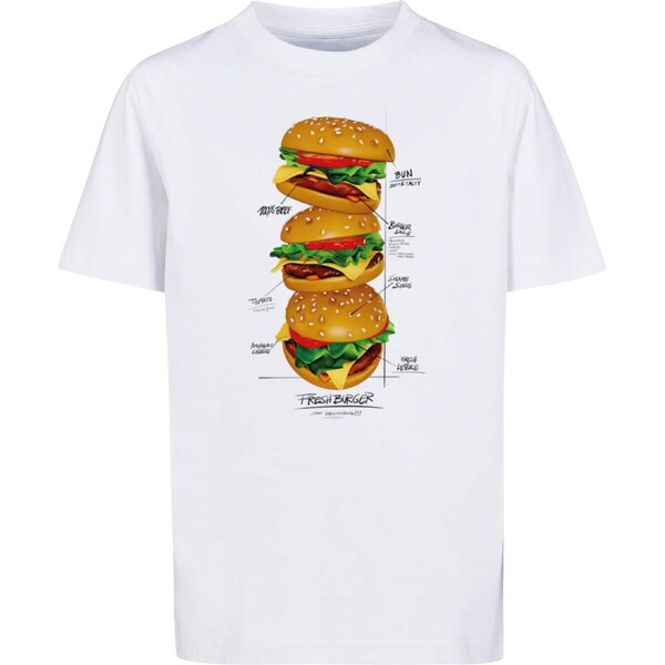 Mister Tee Tričko Triple Burger zmiešané farby / biela 56795304