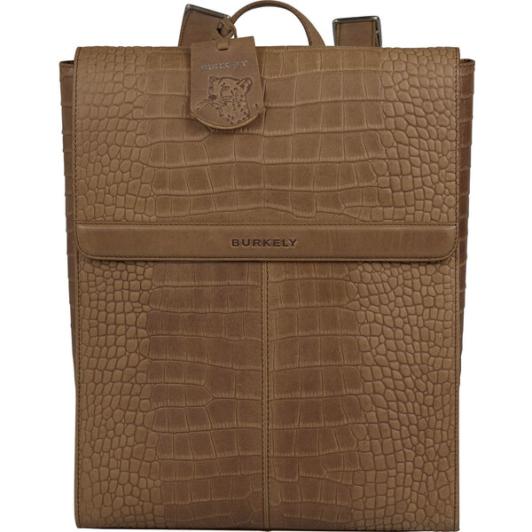 Trendy kožený batoh Burkely Licea - koňak 56800636