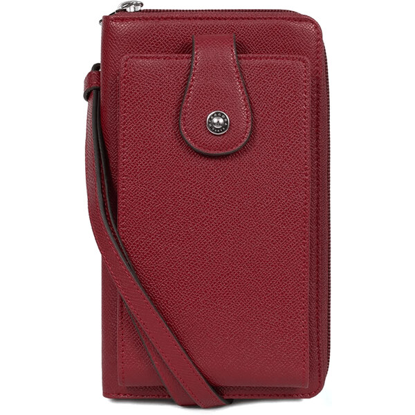 Dámska kabelka na mobil a doklady Hexagona Valeri - tmavo červená 56800653