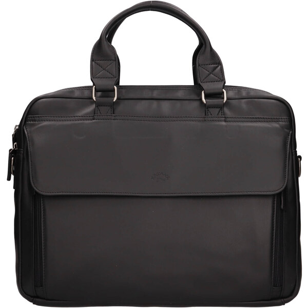 Pánska kožená taška cez rameno Katana Bojan - čierna 58430300