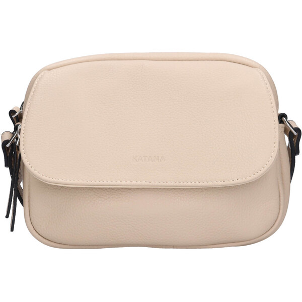 Kožená dámska crosbody kabelka Katana Fabiána - béžová 56800662