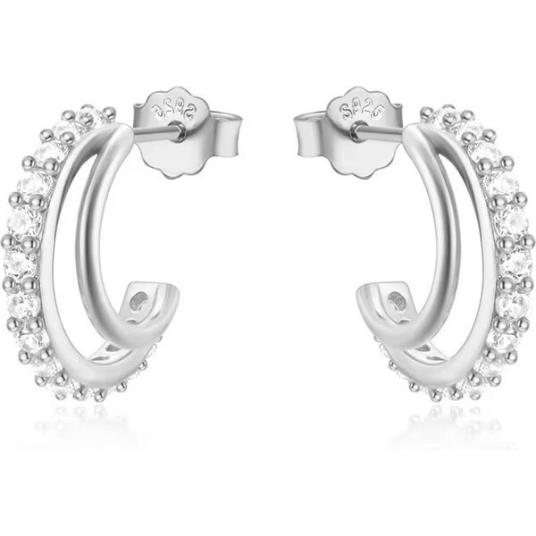 Olivie Strieborné náušnice POĽKRUHY 9071 56858910