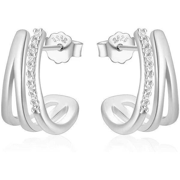 Olivie Strieborné náušnice POĽKRUHY 9073 56858912