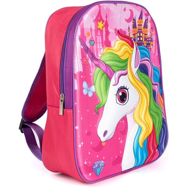 Shelvt Pink and purple unicorn backpack for a girl 57025715