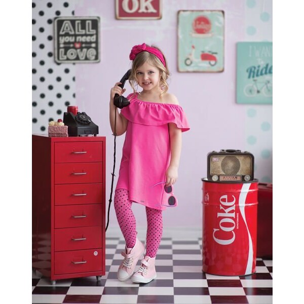 Detské vzorované pančuchy BUBBLES 40 DEN Knittex 62675228