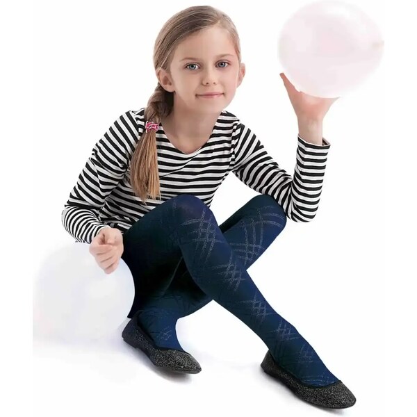 Dievčenské vzorované pančuchy BRENDA Knittex 62675233