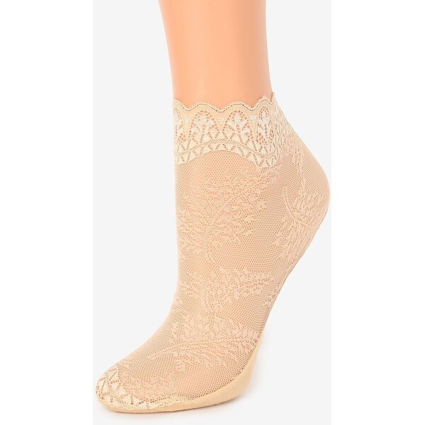 Tenké ponožky s čipkou a kvetinovým vzorom FASHION U24 Marilyn 41702634