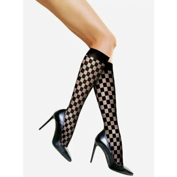 Podkolienky so šachovnicovým vzorom SCACCHI 20 DEN Lores 42744589