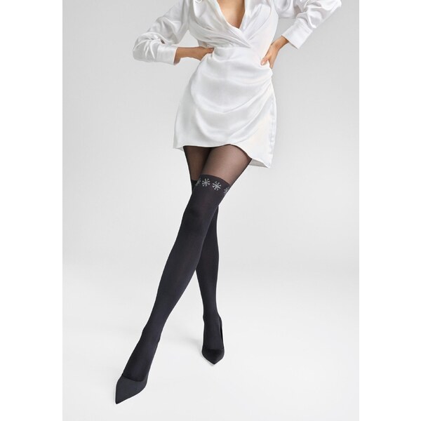 Vzorované pančuchy so snehovými vločkami ZAZU X14 20/60 DEN Marilyn 47045070