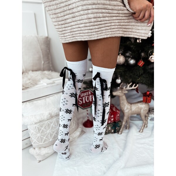 Vianočné nadkolienky s mašľou 1139 Milena 65628145