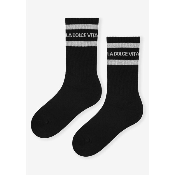 Dámske vysoké ponožky s lesklým vzorom LA DOLCE VITA URBAN SOCKS 47692505