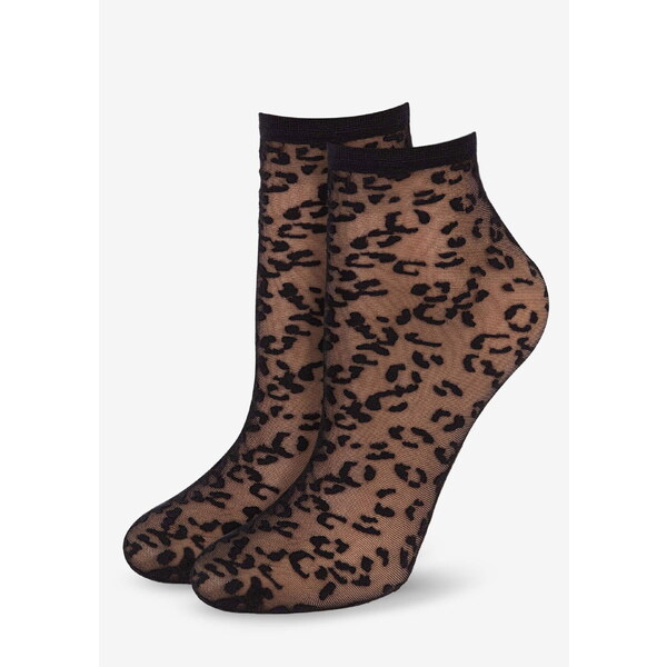 Dámske čierne ponožky so zvieracím vzorom C23 Marilyn 56777152