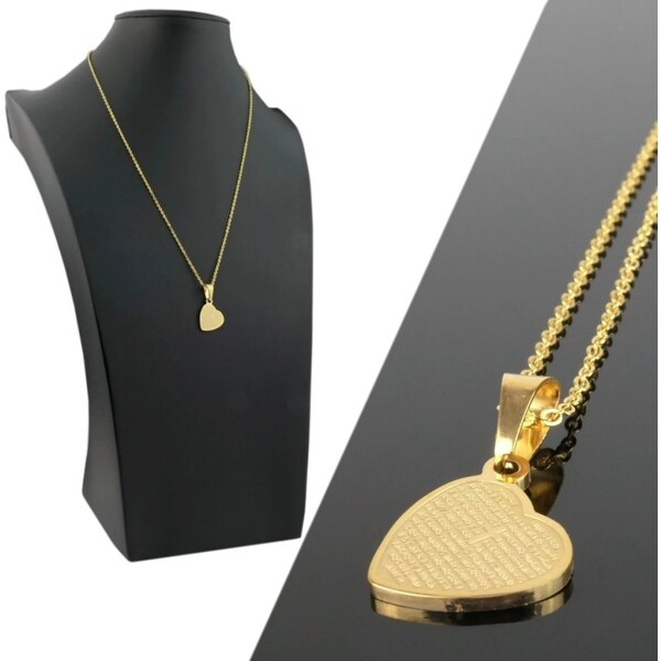 CITY STORM Zlatá retiazka s príveskom srdce s modlitbou II. 66889486