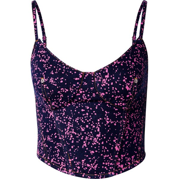 Monki Top námornícka modrá / svetloružová 58519205