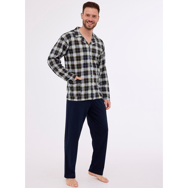 Cornette pyžamo 114/73 long/r 3XL-5XL pánske bez zipsu 63007100