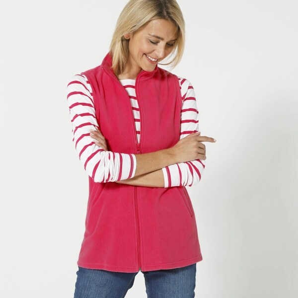 Fleecová vesta na zips malinová 036 Blancheporte 56966585