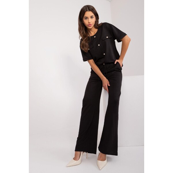 MladaModa 2-dielny komplet blúzky a nohavíc model 67901 čierny 56979490