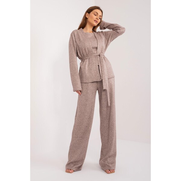 MladaModa 3-dielny komplet topu, kardigánu a nohavíc model 54602 56979496