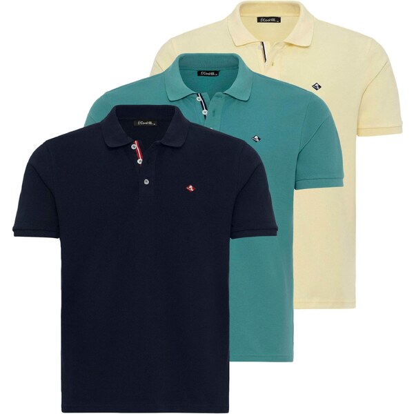 Cool Hill Tričko Cristian nebielená / tmavomodrá / nefritová 57018289