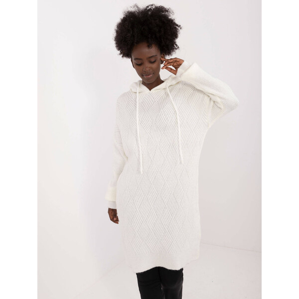 Factory Price Ecru pletené šaty s kapucňou (0582) 57027027