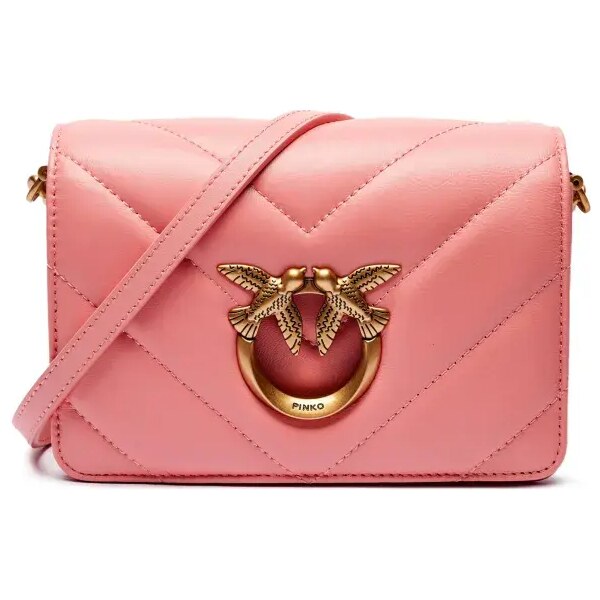 Pinko Kožená kabelka na rameno LOVE CLICK MINII 57040028