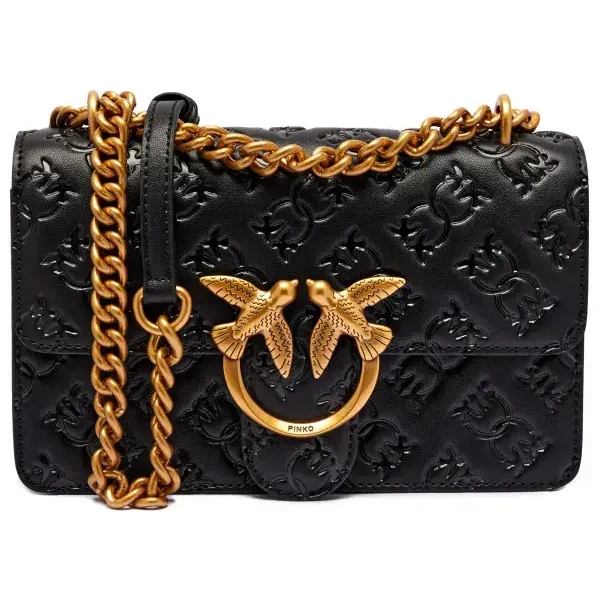 Pinko Kožená kabelka na rameno LOVE ONE MINI 57040029