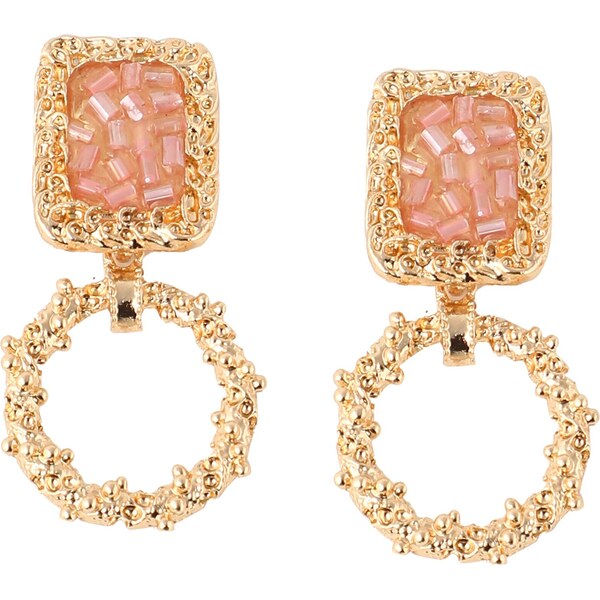 SOHI Náušnice Lacey zlatá / koralová 57047813