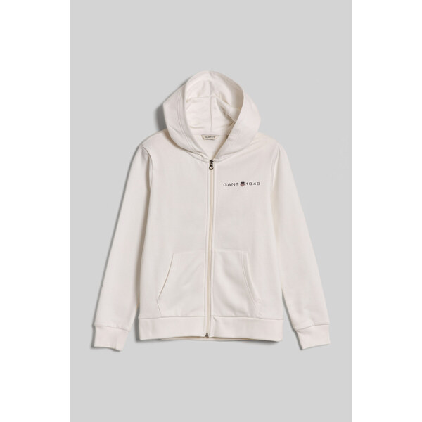 MIKINA GANT REG PRINTED GRAPHIC ZIP HOOD EGGSHELL 57043210