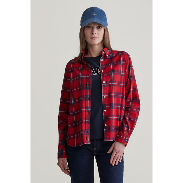 KOŠEĽA GANT REG CHECKED LT FLANNEL SHIRT RUBY RED 57043213
